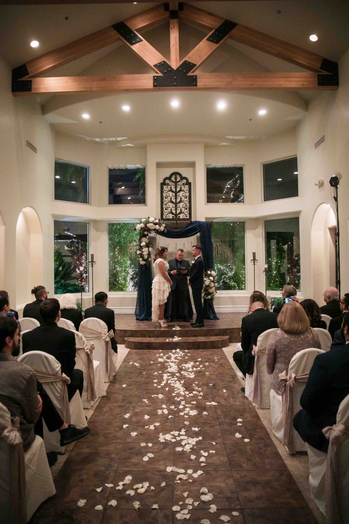 wedding chapel at Sunset Gardens, a Las Vegas garden wedding venue and wedding chapel offering all-inclusive wedding packages.